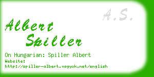 albert spiller business card